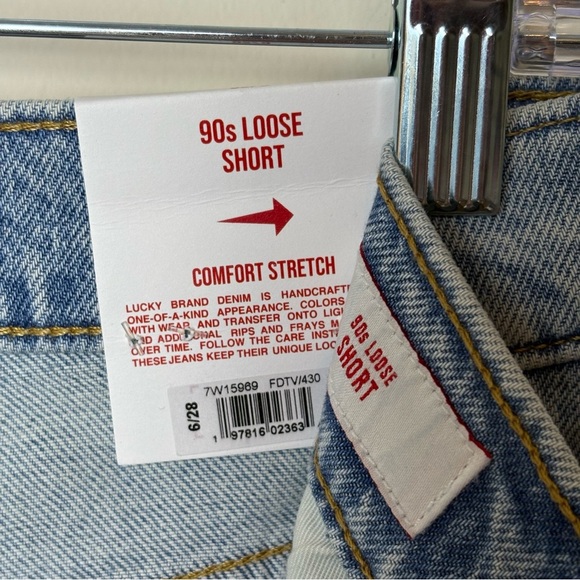 Lucky Brand Distressed Light Blue Jean Shorts - Picture 4 of 7